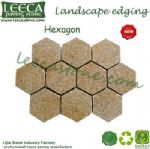 Yellow granite stone flower hexagon paver