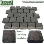 Outdoor flooring,cobblestone,stone on net, LEECA  stones Doha